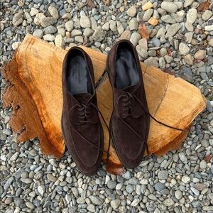 Faconnable Men's Brown Suede Dress Shoes